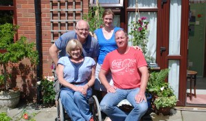 Daphne & I, and our children. Our son was on holiday from New Zealand and our daughter was up from London.