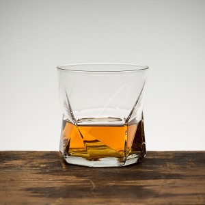 Faceted whisky glass